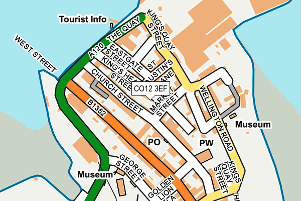 CO12 3EF map - OS OpenMap – Local (Ordnance Survey)