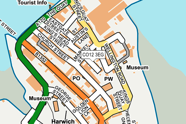 CO12 3EG map - OS OpenMap – Local (Ordnance Survey)