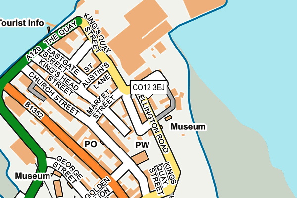 CO12 3EJ map - OS OpenMap – Local (Ordnance Survey)