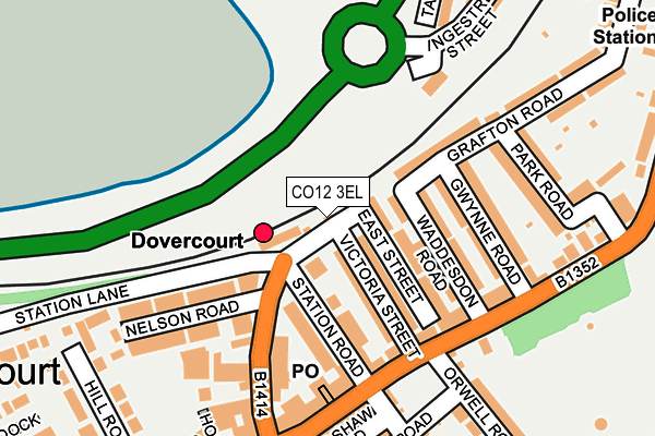 CO12 3EL map - OS OpenMap – Local (Ordnance Survey)