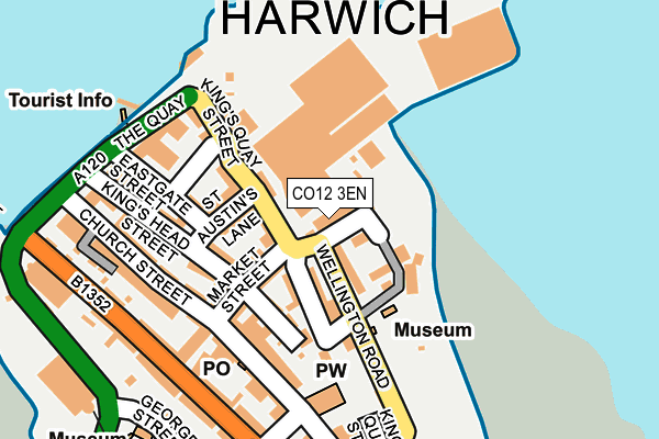 CO12 3EN map - OS OpenMap – Local (Ordnance Survey)