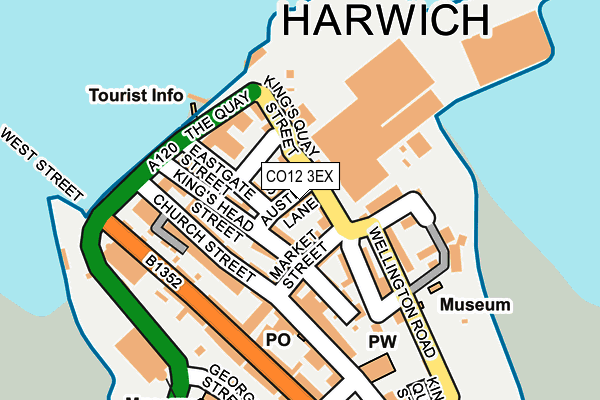 CO12 3EX map - OS OpenMap – Local (Ordnance Survey)