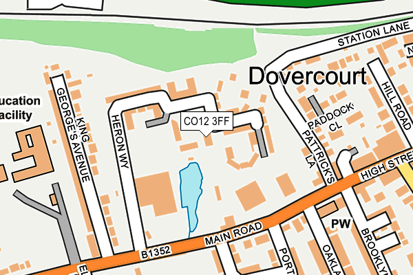 CO12 3FF map - OS OpenMap – Local (Ordnance Survey)