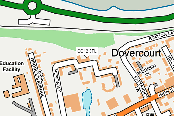 CO12 3FL map - OS OpenMap – Local (Ordnance Survey)