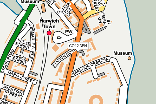 CO12 3FN map - OS OpenMap – Local (Ordnance Survey)