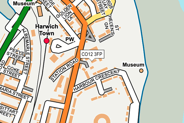 CO12 3FP map - OS OpenMap – Local (Ordnance Survey)