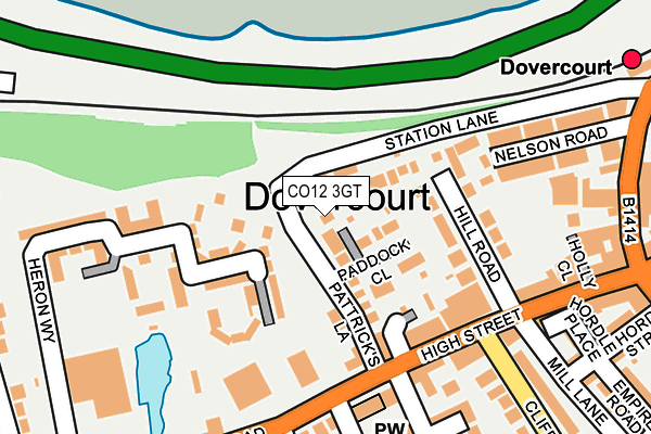 CO12 3GT map - OS OpenMap – Local (Ordnance Survey)