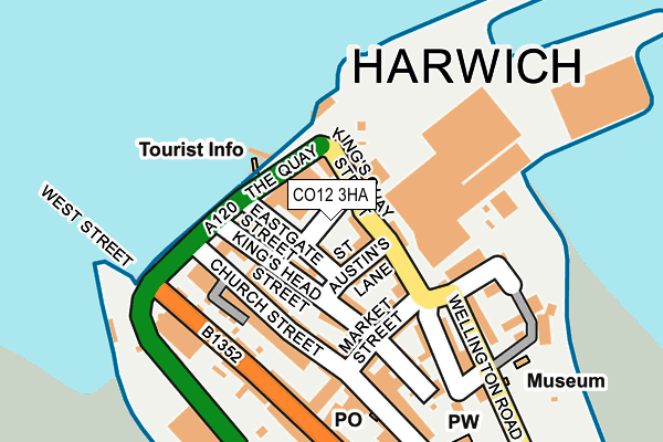 CO12 3HA map - OS OpenMap – Local (Ordnance Survey)