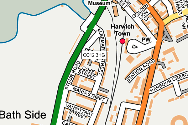 CO12 3HG map - OS OpenMap – Local (Ordnance Survey)