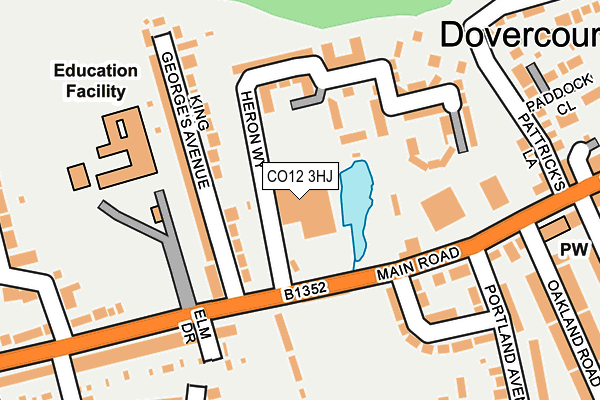 CO12 3HJ map - OS OpenMap – Local (Ordnance Survey)