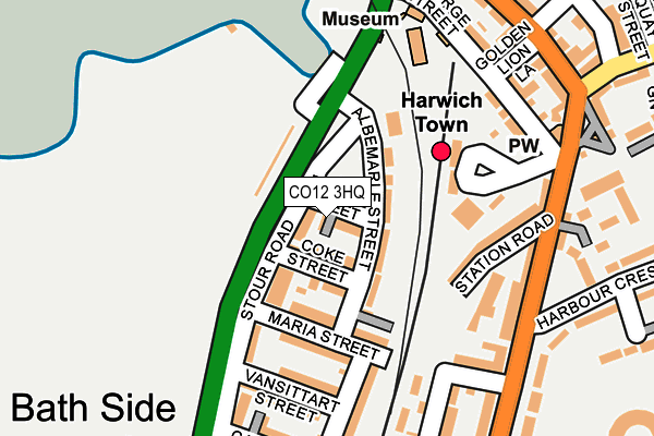 CO12 3HQ map - OS OpenMap – Local (Ordnance Survey)