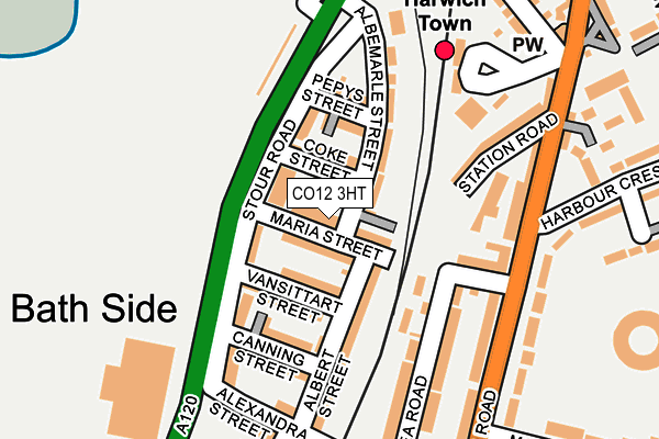 CO12 3HT map - OS OpenMap – Local (Ordnance Survey)