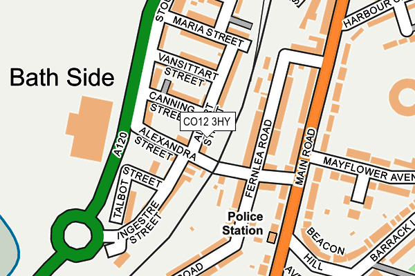 CO12 3HY map - OS OpenMap – Local (Ordnance Survey)