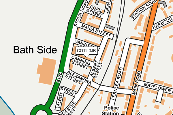 CO12 3JB map - OS OpenMap – Local (Ordnance Survey)