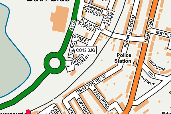 CO12 3JG map - OS OpenMap – Local (Ordnance Survey)