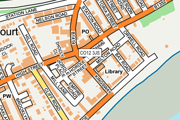 CO12 3JS map - OS OpenMap – Local (Ordnance Survey)