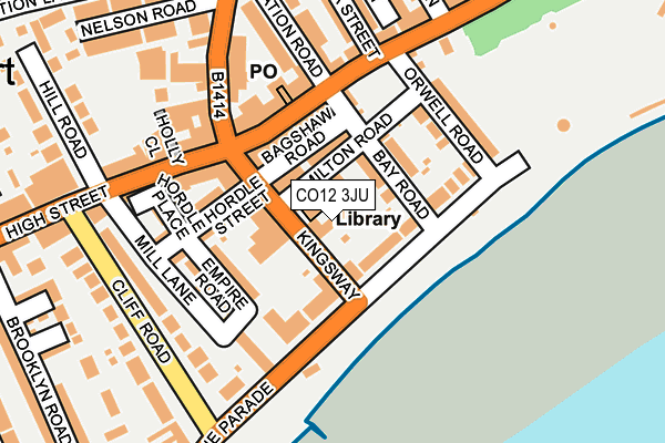 CO12 3JU map - OS OpenMap – Local (Ordnance Survey)