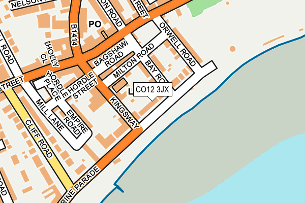 CO12 3JX map - OS OpenMap – Local (Ordnance Survey)
