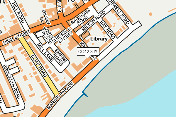 CO12 3JY map - OS OpenMap – Local (Ordnance Survey)