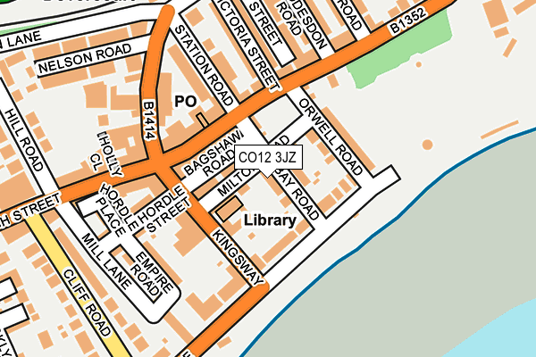 CO12 3JZ map - OS OpenMap – Local (Ordnance Survey)