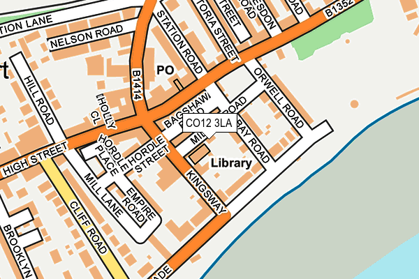 CO12 3LA map - OS OpenMap – Local (Ordnance Survey)