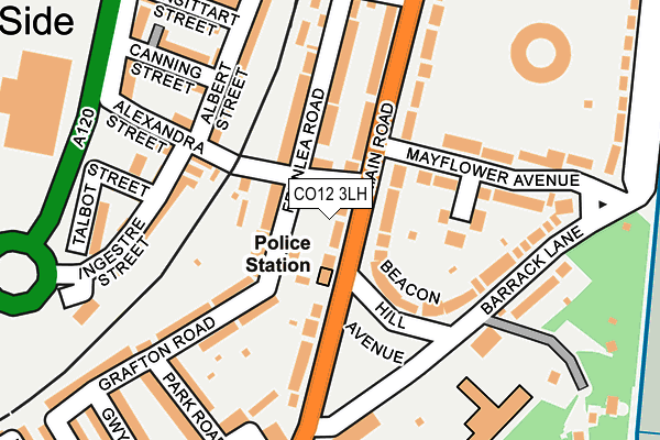 CO12 3LH map - OS OpenMap – Local (Ordnance Survey)