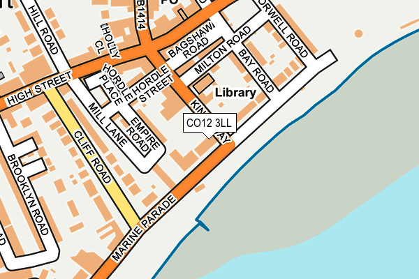 CO12 3LL map - OS OpenMap – Local (Ordnance Survey)