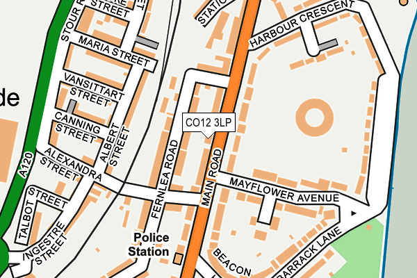 CO12 3LP map - OS OpenMap – Local (Ordnance Survey)