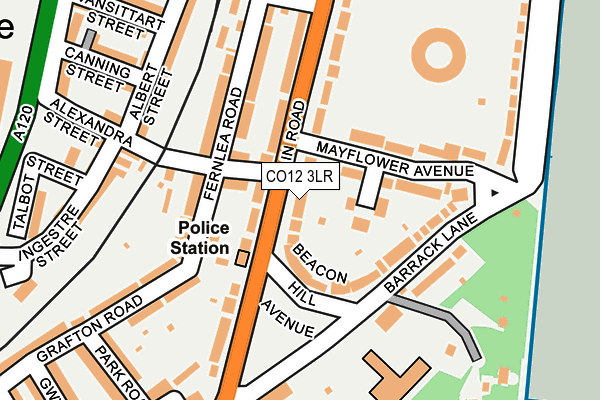 CO12 3LR map - OS OpenMap – Local (Ordnance Survey)