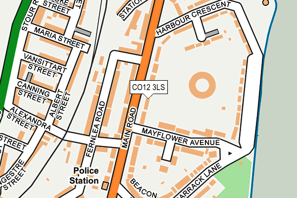 CO12 3LS map - OS OpenMap – Local (Ordnance Survey)