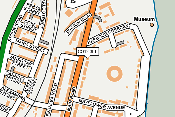 CO12 3LT map - OS OpenMap – Local (Ordnance Survey)