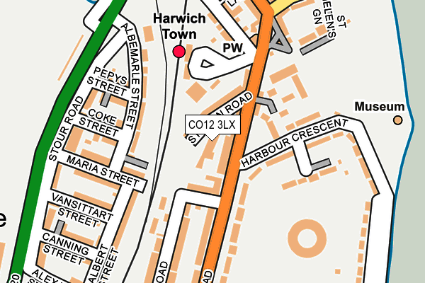 CO12 3LX map - OS OpenMap – Local (Ordnance Survey)