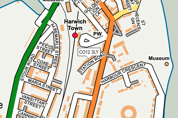 CO12 3LY map - OS OpenMap – Local (Ordnance Survey)