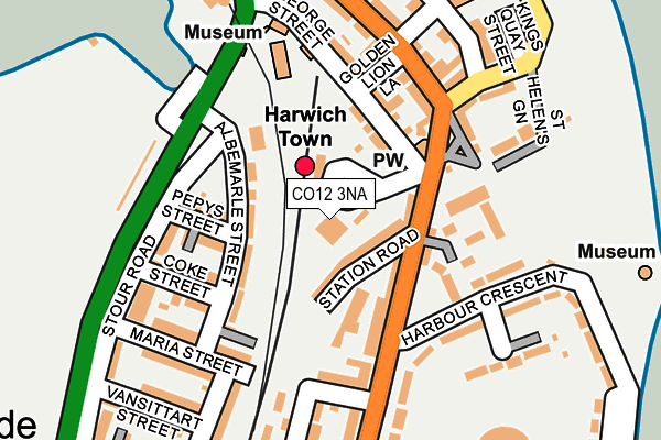 CO12 3NA map - OS OpenMap – Local (Ordnance Survey)