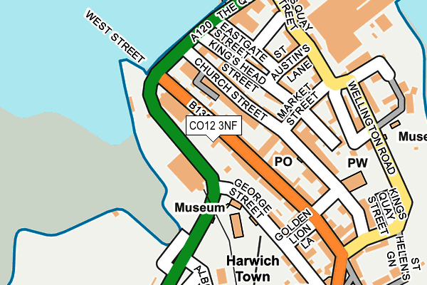 CO12 3NF map - OS OpenMap – Local (Ordnance Survey)