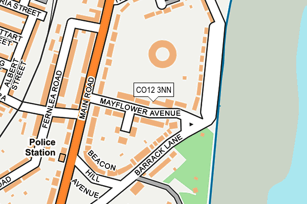 CO12 3NN map - OS OpenMap – Local (Ordnance Survey)