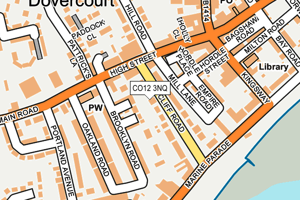 CO12 3NQ map - OS OpenMap – Local (Ordnance Survey)