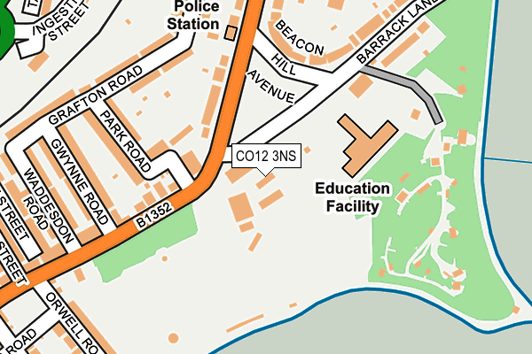 CO12 3NS map - OS OpenMap – Local (Ordnance Survey)