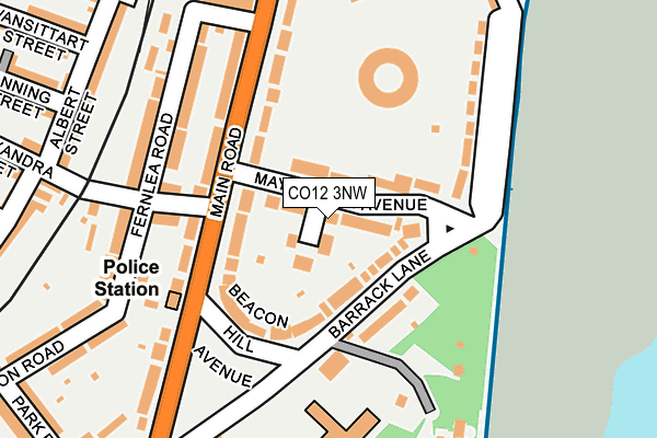 CO12 3NW map - OS OpenMap – Local (Ordnance Survey)