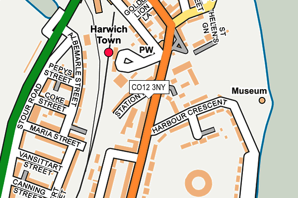 CO12 3NY map - OS OpenMap – Local (Ordnance Survey)