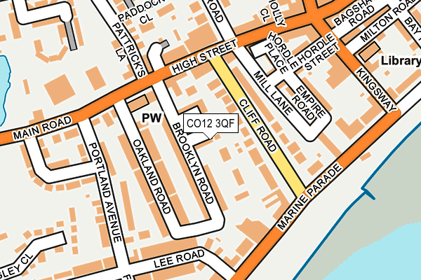 CO12 3QF map - OS OpenMap – Local (Ordnance Survey)