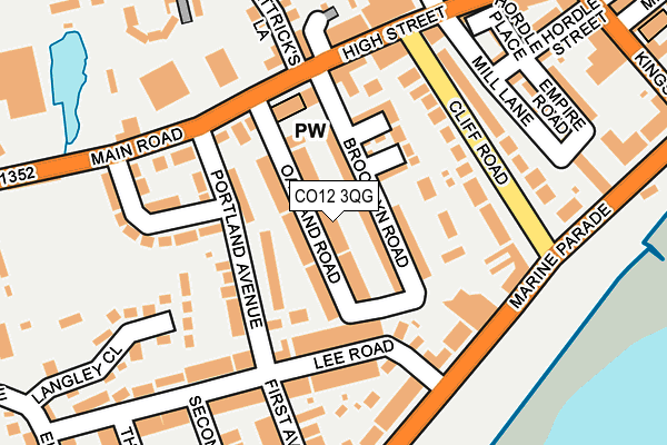 CO12 3QG map - OS OpenMap – Local (Ordnance Survey)