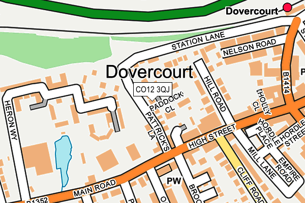 CO12 3QJ map - OS OpenMap – Local (Ordnance Survey)