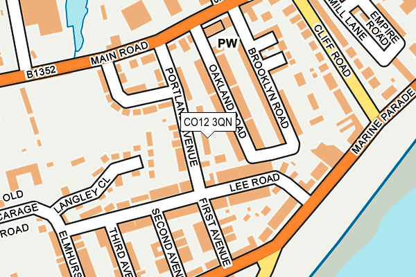 CO12 3QN map - OS OpenMap – Local (Ordnance Survey)