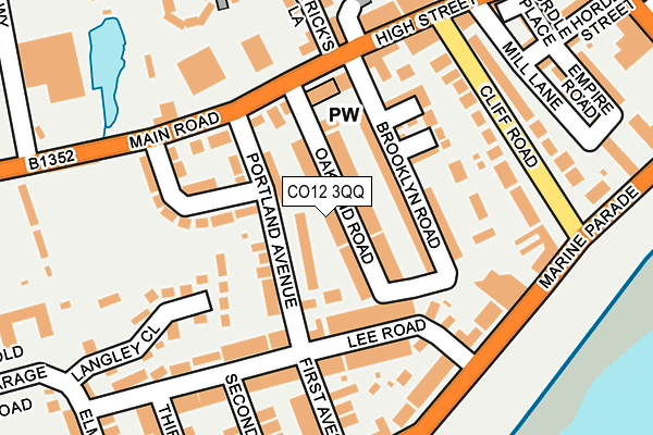 CO12 3QQ map - OS OpenMap – Local (Ordnance Survey)