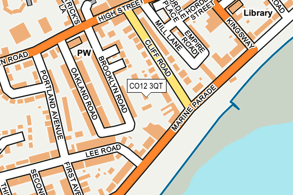 CO12 3QT map - OS OpenMap – Local (Ordnance Survey)