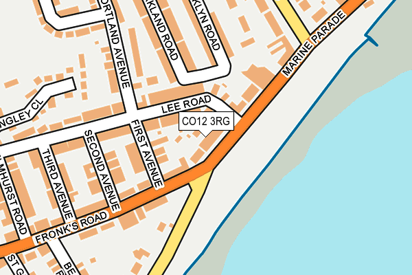 CO12 3RG map - OS OpenMap – Local (Ordnance Survey)