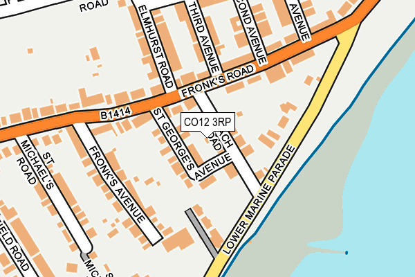 CO12 3RP map - OS OpenMap – Local (Ordnance Survey)