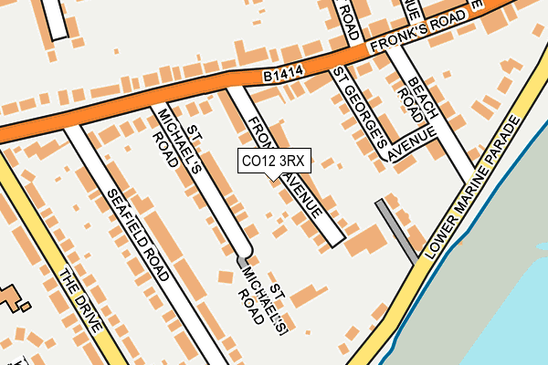 CO12 3RX map - OS OpenMap – Local (Ordnance Survey)