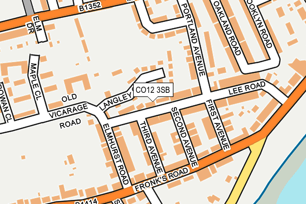 CO12 3SB map - OS OpenMap – Local (Ordnance Survey)